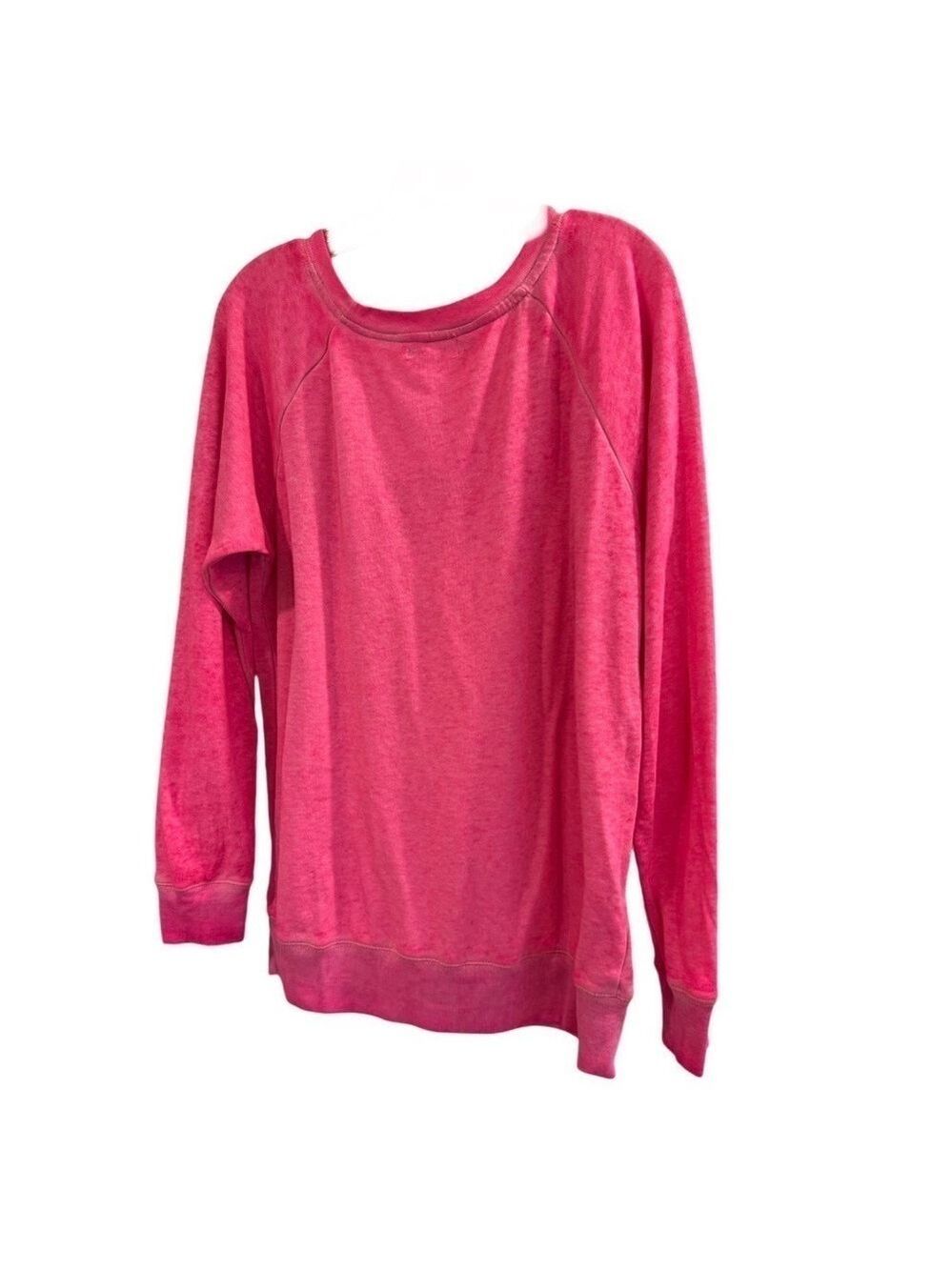Maunces Hot Pink Fleece Long Sleeve Shirt Large